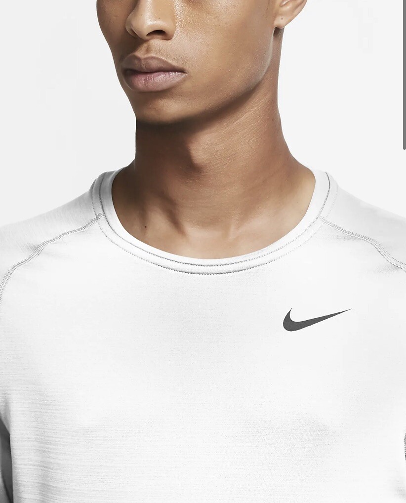 nike long sleeve top white